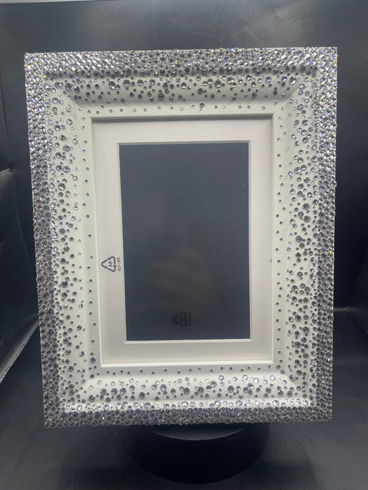 Eleganter Glitzer-Bilderrahmen – handverziert mit Strasssteinen | Unikat