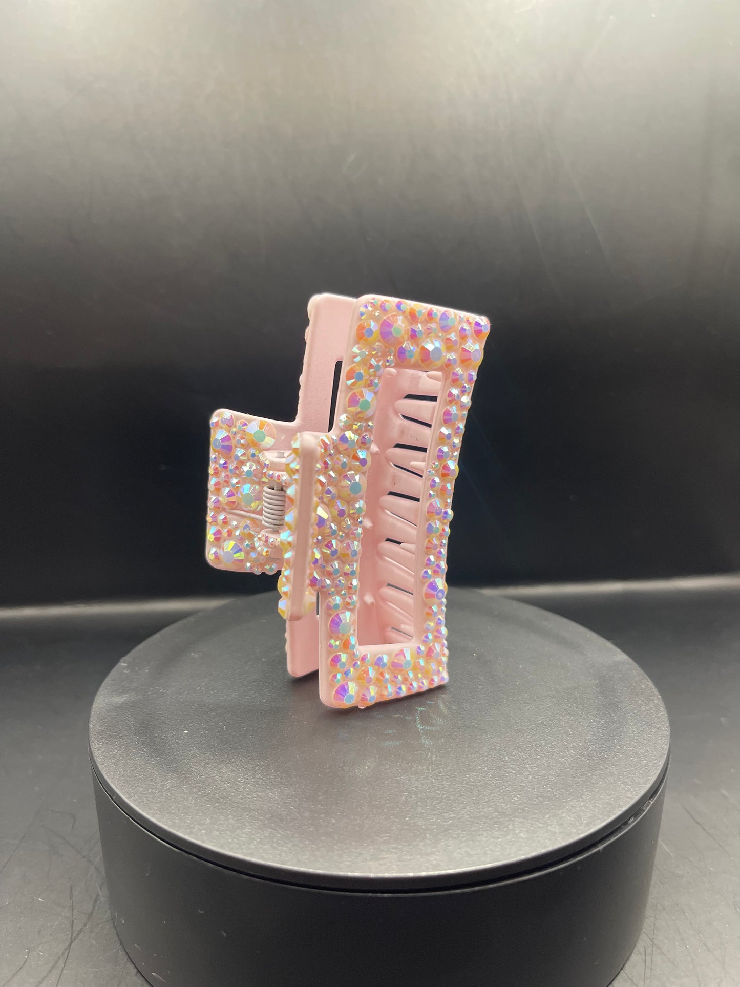 ✨ Rechteckige Haarspange mit Glitzer – handverziert ✨