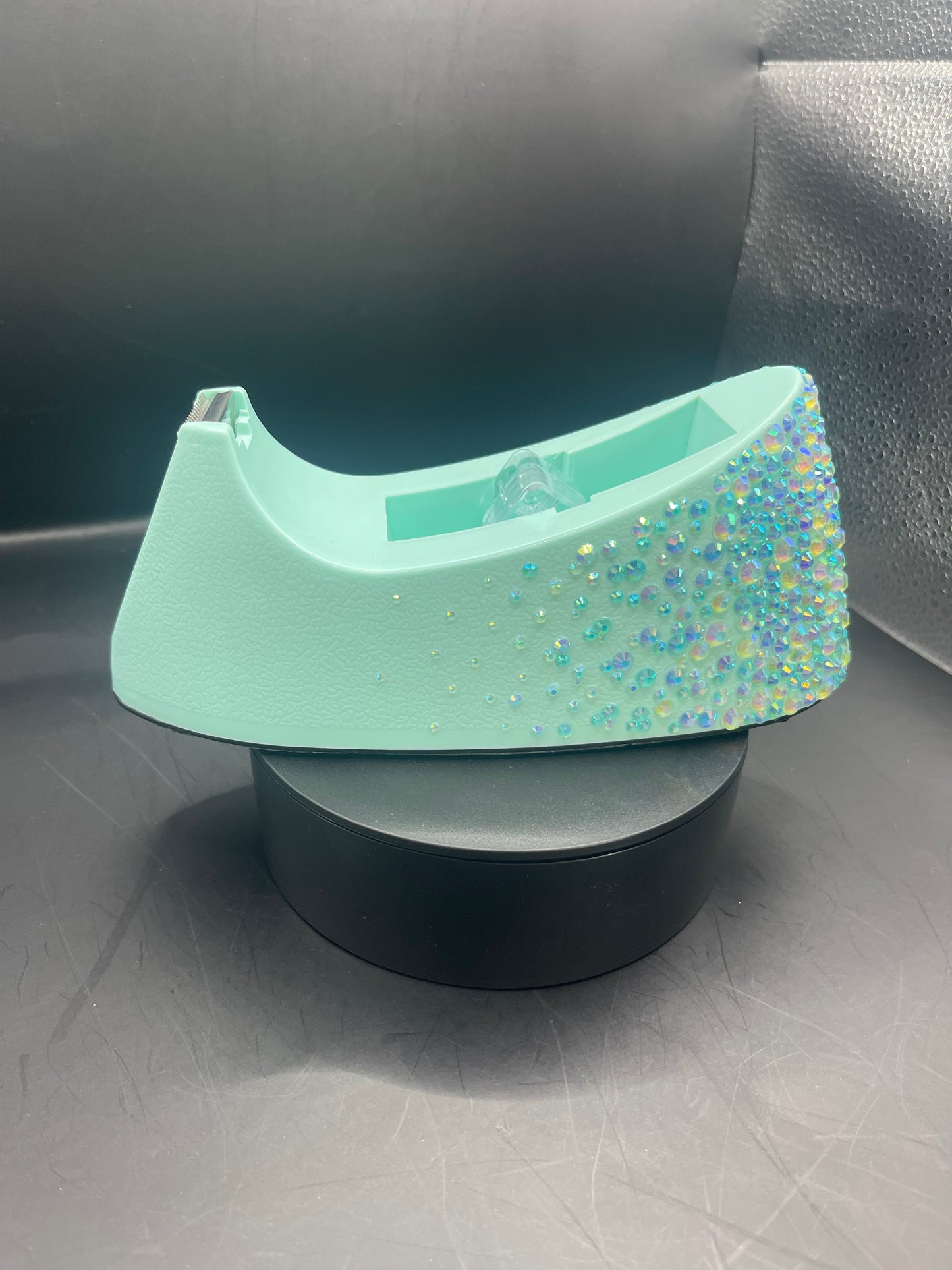 Massiver Glitzer-Kleberabroller in Mint – Handverziert mit Strass | TheGlitterThing Unikat