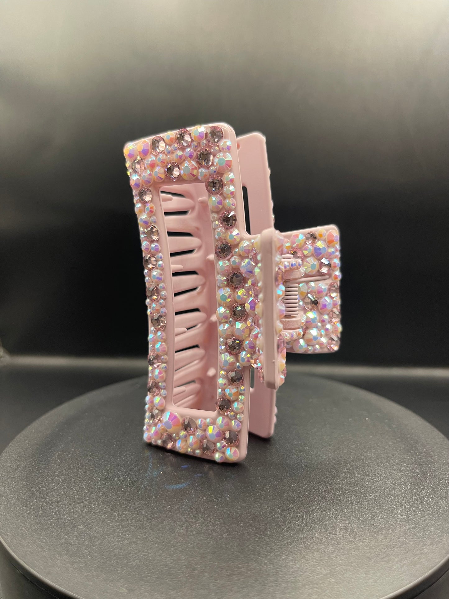 Rosa Glitzer Haarspange mit Strasssteinen – Handgemachte Geschenkidee | Theglitterthing