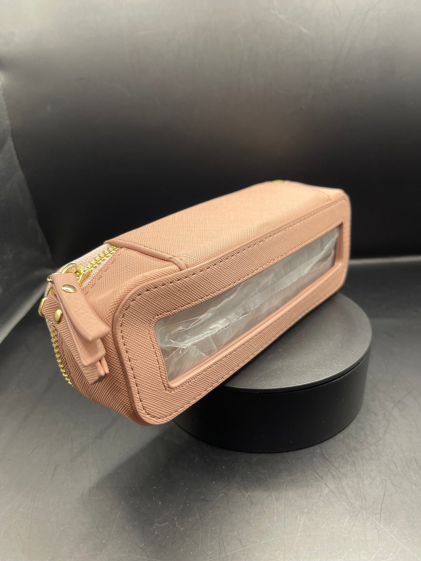 Glitzer-Necessaire mit Sichtfenster – Handbeklebt & Einzigartig