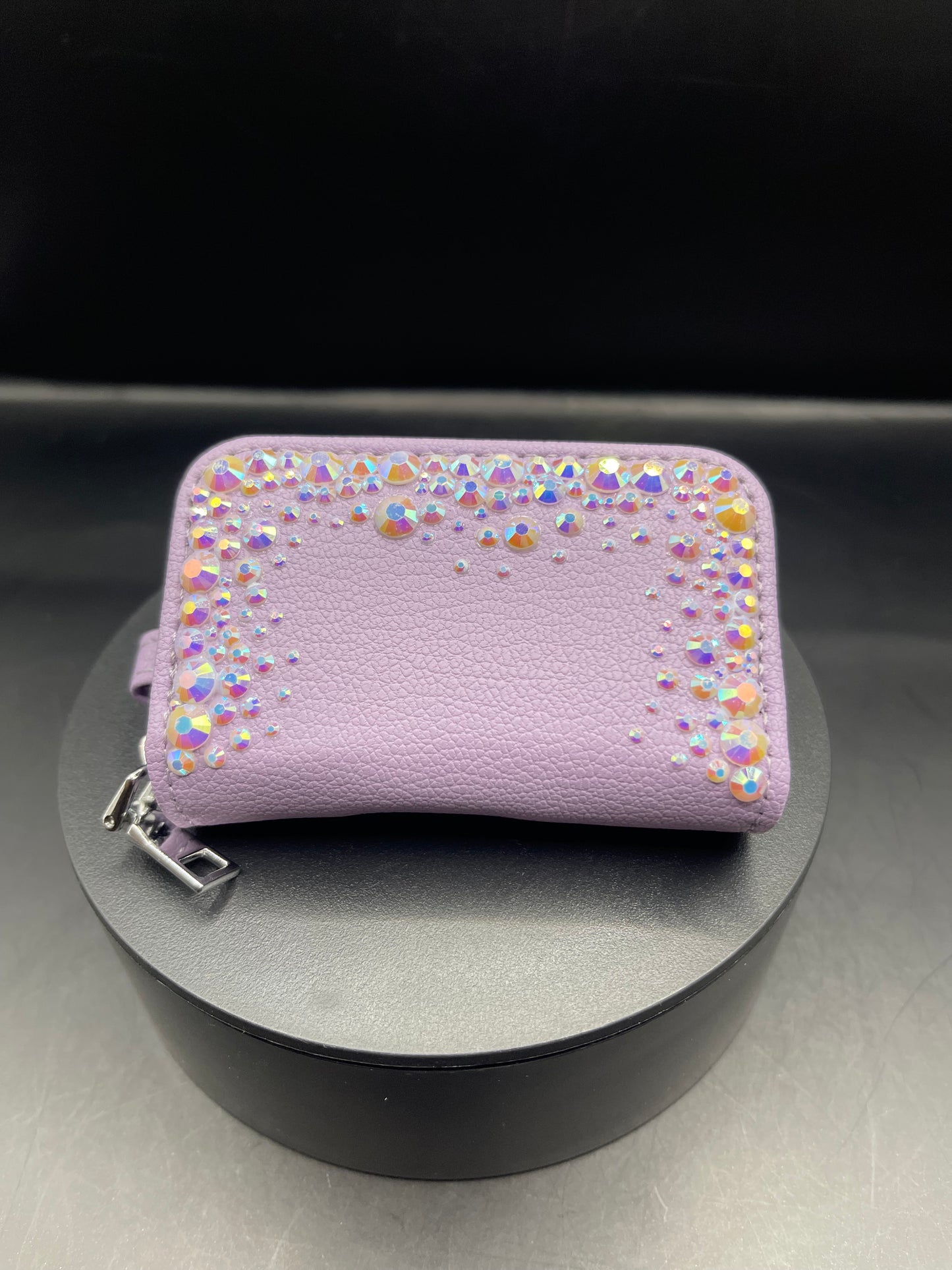 Lila Glitzer-Schlüsselanhänger (8 × 5 cm) mit Reissverschluss – Handverziert | Für Auto- & Wohnungsschlüssel | TheGlitterThing