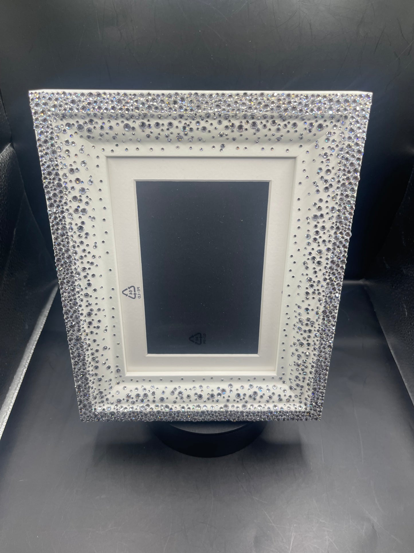 Eleganter Glitzer-Bilderrahmen – handverziert mit Strasssteinen | Unikat