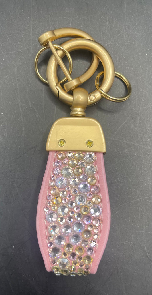 Glitzer Schlüsselanhänger Rosa Gold – Handverziert mit Strasssteinen | Geschenkidee Unikat
