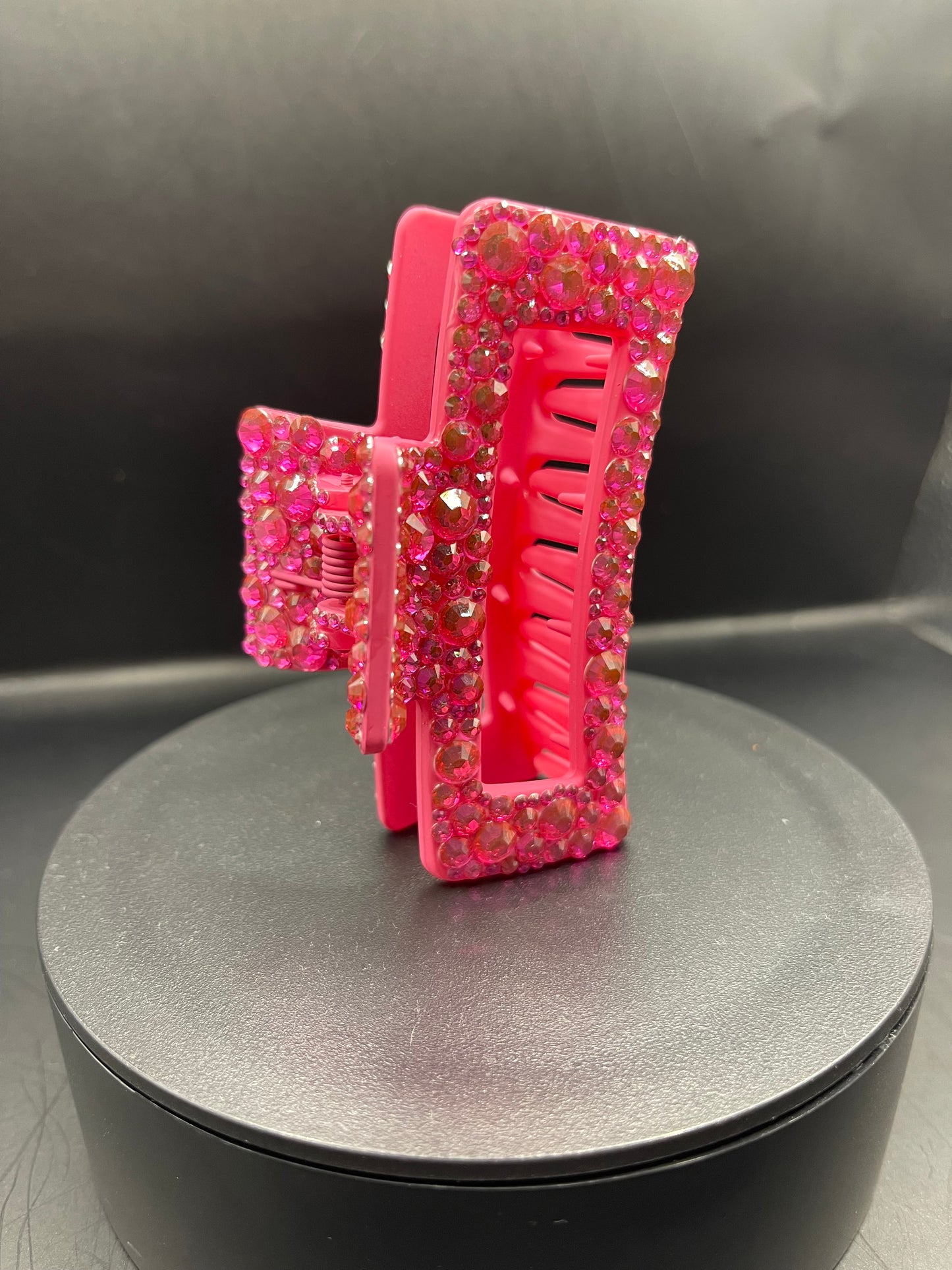 Glitzer-Haarspange Pink – handverziert mit Strasssteinen (8 cm)