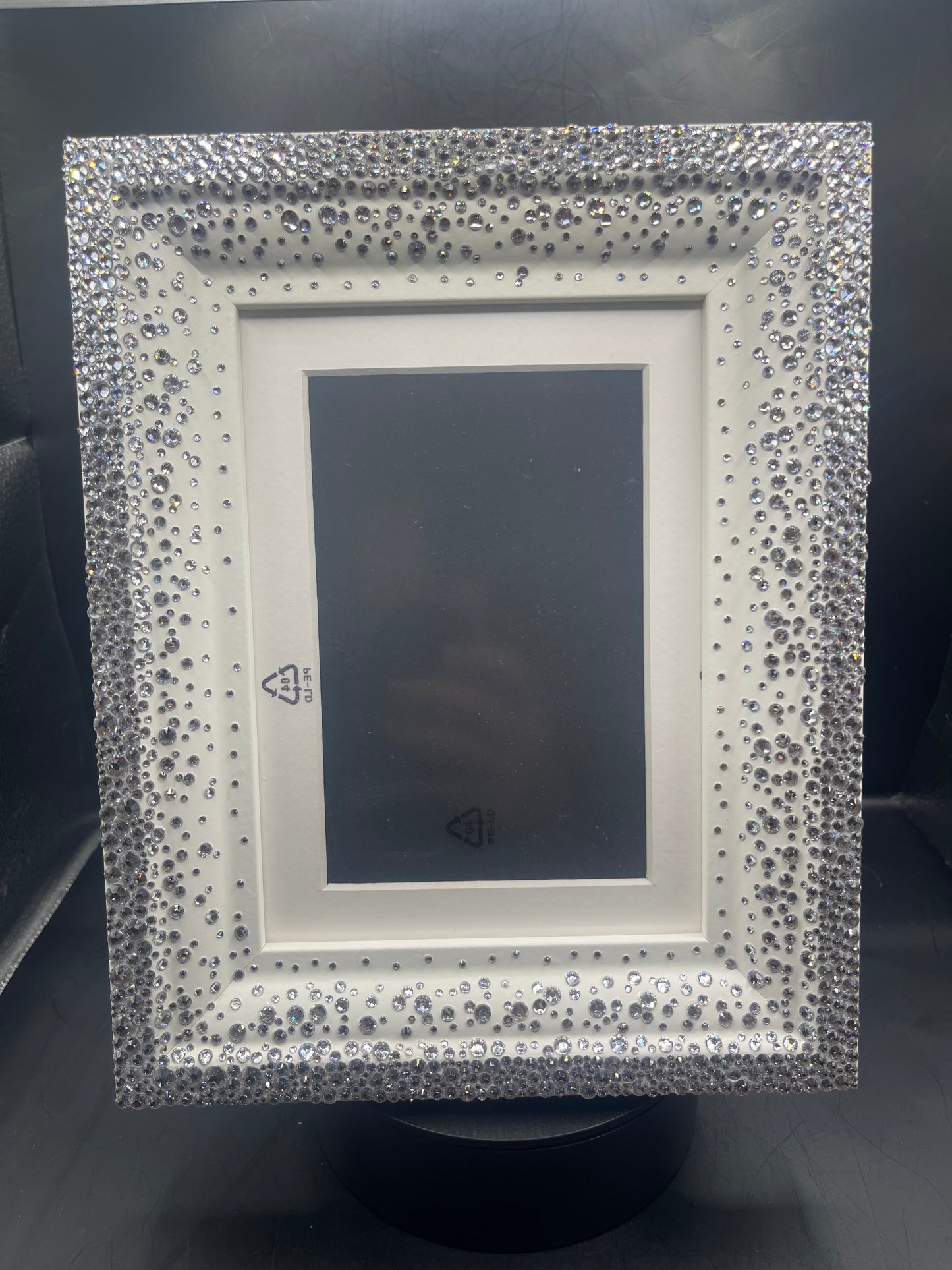 Eleganter Glitzer-Bilderrahmen – handverziert mit Strasssteinen | Unikat