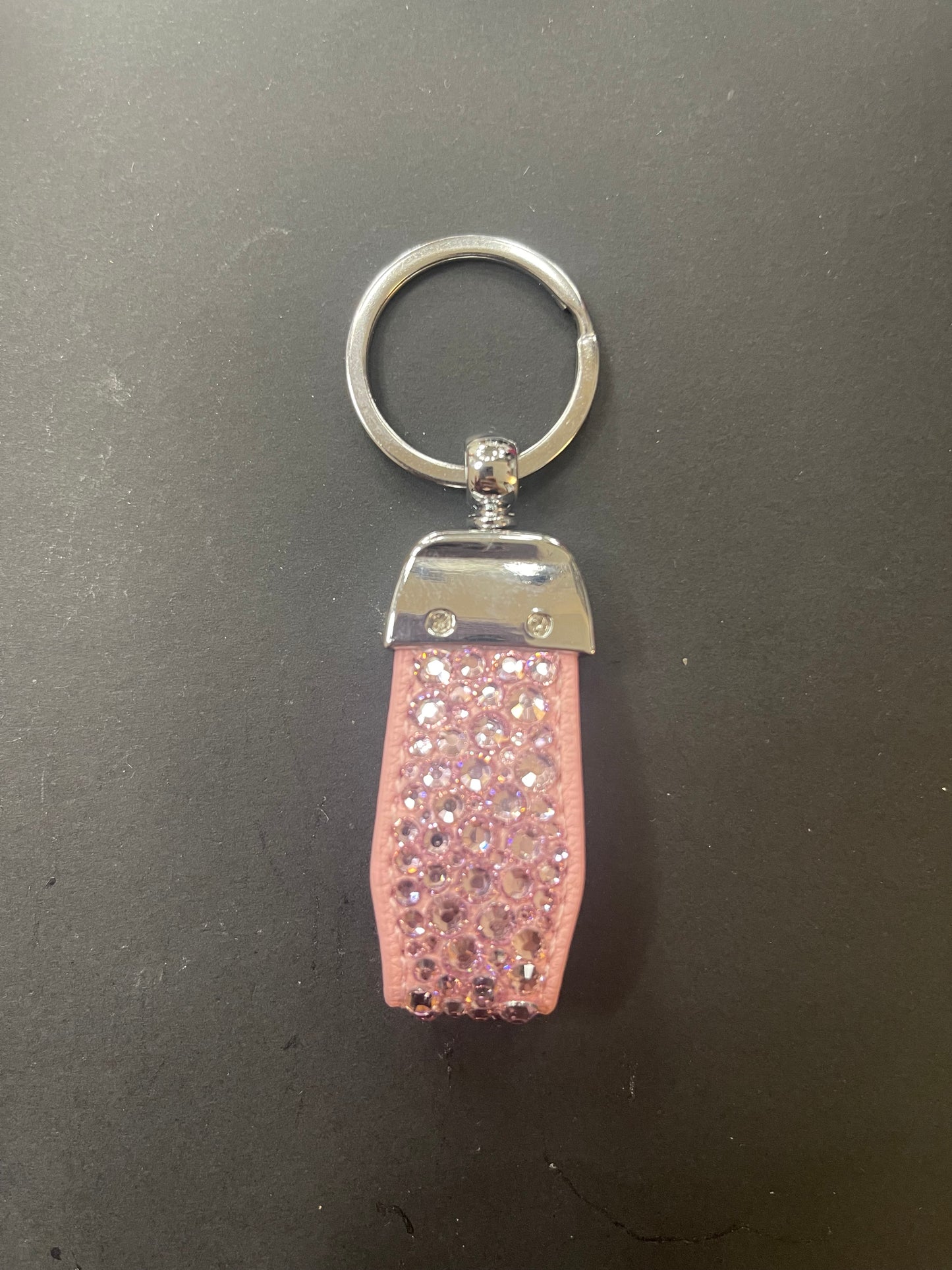 Rosa Schlüsselanhänger mit Strass – handgefertigt