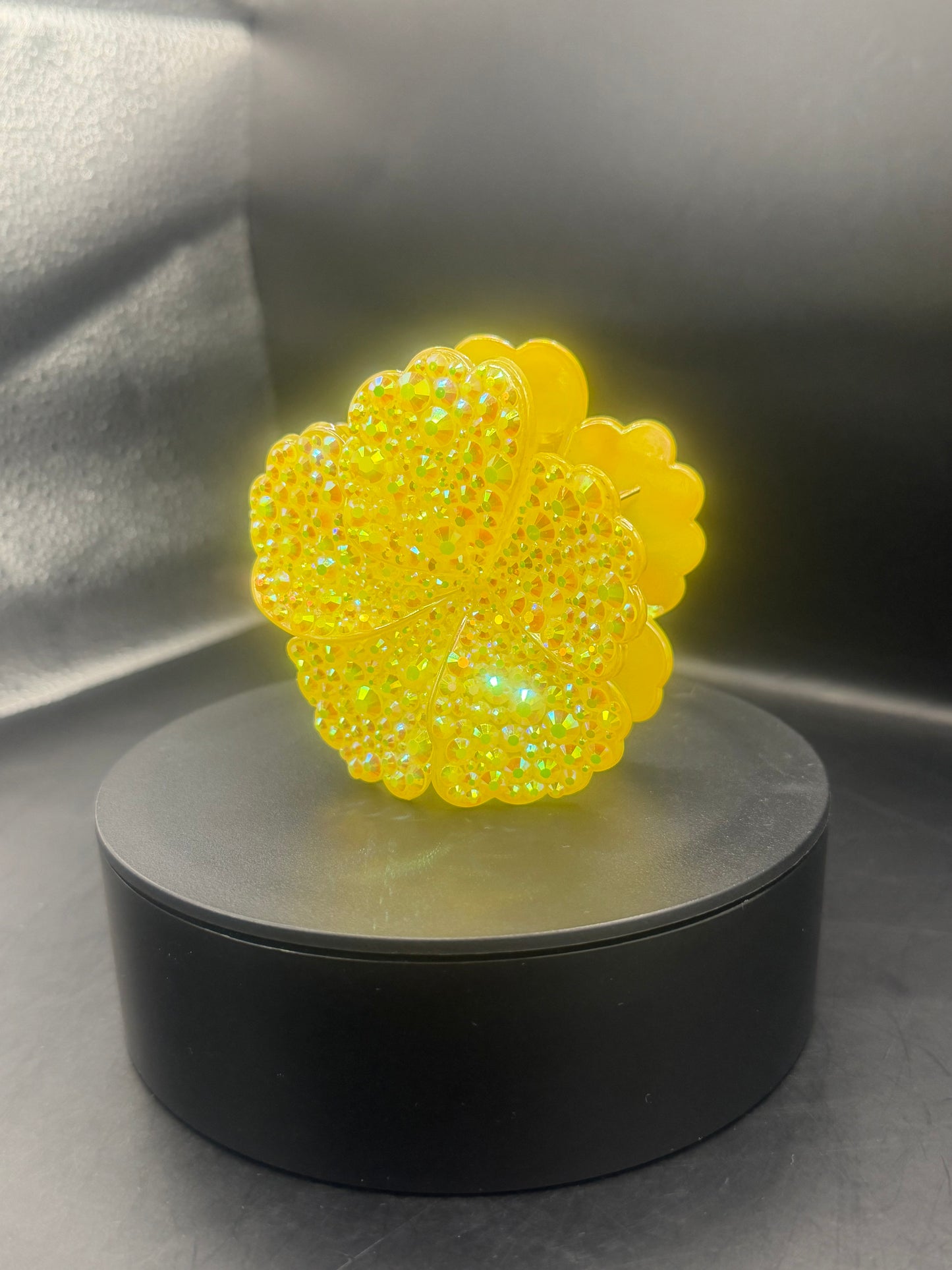 Gelbe Glitzer-Haarspange „Flower Sparkle“