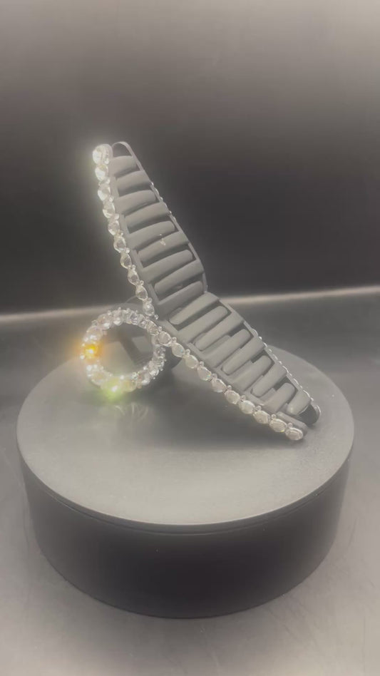 Haarspange 12 cm – Handverziert mit Klaren Strasssteinen | Elegantes Unikat von TheGlitterThing