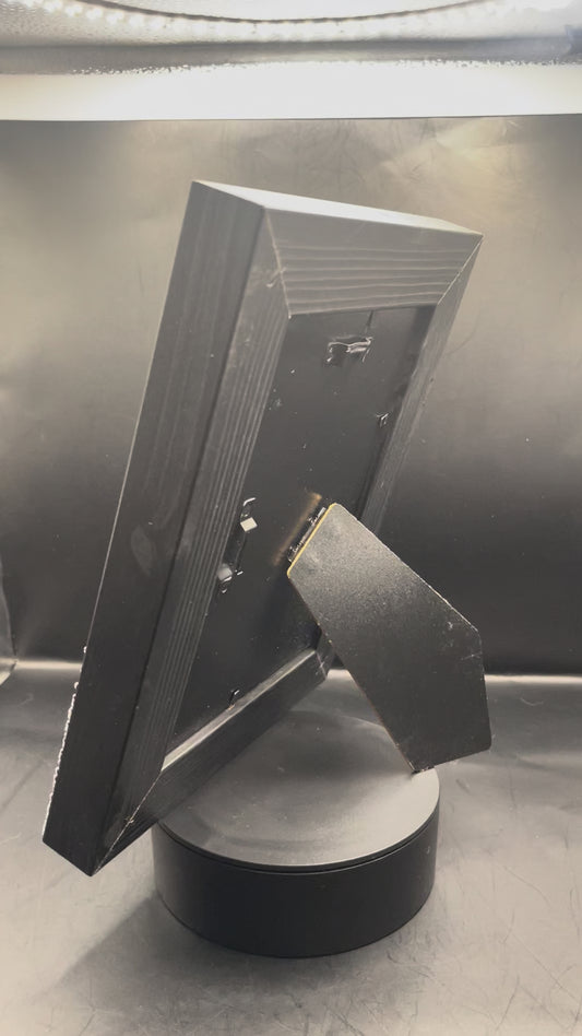 Glitzer-Bilderrahmen Schwarz mit Strass – handveredeltes Unikat